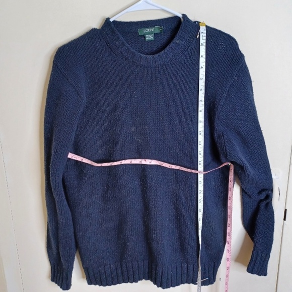 J.CREW Men's Cotton Knit Crewneck Sweater in Black. Size: Small - Picture 7 of 15